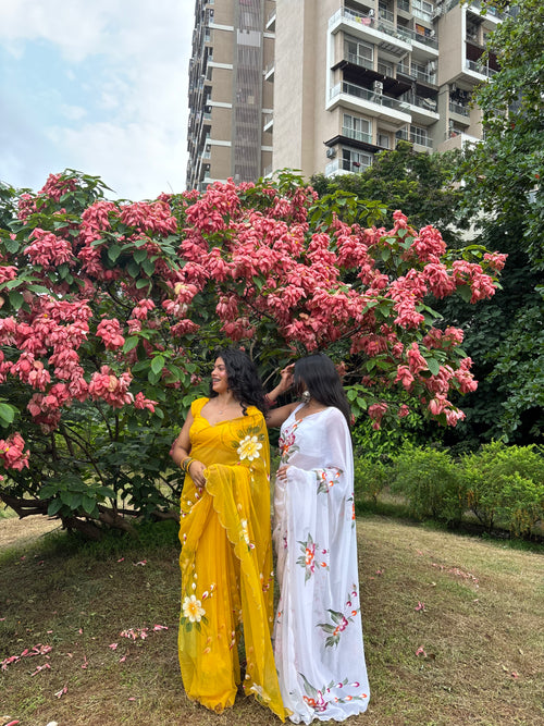 Elegant Floral Sarees – Timeless Beauty for Every Occasion hand Print Sarees